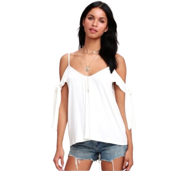 Free People Believe Me Cold Shoulder Top - Picture 1 of 10